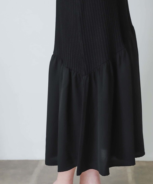 SENSE OF PLACE by URBAN RESEARCH（センスオブプレイスバイアーバンリサーチ）の「ドッキングニットマーメイドワンピース（ワンピース・レディース・ブラック/バーガンディー/ライトブルー・ONE）」の15枚目の写真