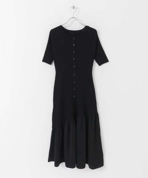 SENSE OF PLACE by URBAN RESEARCH（センスオブプレイスバイアーバンリサーチ）の「ドッキングニットマーメイドワンピース（ワンピース・レディース・ブラック/バーガンディー/ライトブルー・ONE）」の18枚目の写真