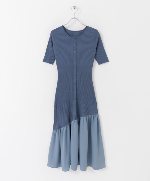 SENSE OF PLACE by URBAN RESEARCH（センスオブプレイスバイアーバンリサーチ）の「ドッキングニットマーメイドワンピース（ワンピース・レディース・ブラック/バーガンディー/ライトブルー・ONE）」の19枚目の写真