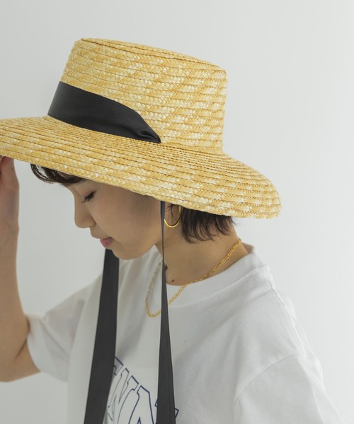 URBAN RESEARCH(アーバンリサーチ)の「STRAW RIBBON HAT(ハット・レディース・ナチュラル/ブラウン・-)」の3枚目の写真