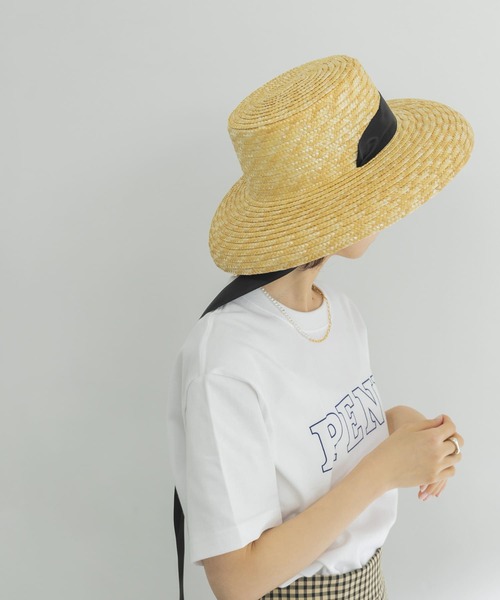 URBAN RESEARCH(アーバンリサーチ)の「STRAW RIBBON HAT(ハット・レディース・ナチュラル/ブラウン・-)」の5枚目の写真