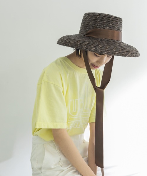 URBAN RESEARCH(アーバンリサーチ)の「STRAW RIBBON HAT(ハット・レディース・ナチュラル/ブラウン・-)」の8枚目の写真