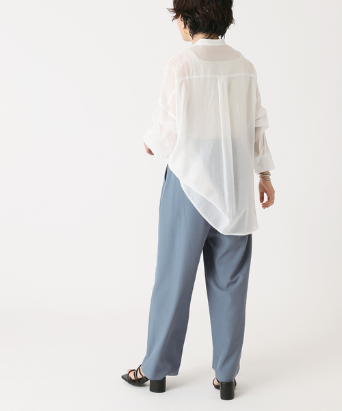 Simplicite(サンプリシテ)の「ベイカー タックパンツ(スラックス・レディース・ホワイト/グレー/レッド・FREE)」の6枚目の写真