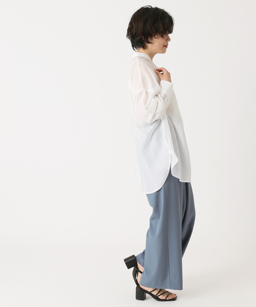 Simplicite(サンプリシテ)の「ベイカー タックパンツ(スラックス・レディース・ホワイト/グレー/レッド・FREE)」の7枚目の写真