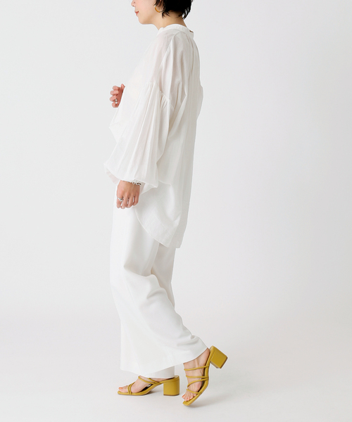 Simplicite(サンプリシテ)の「ベイカー タックパンツ(スラックス・レディース・ホワイト/グレー/レッド・FREE)」の11枚目の写真