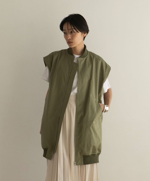 marjour（マージュール）の「MA-1 VEST（MA-1・レディース・カーキ・M）」の4枚目の写真
