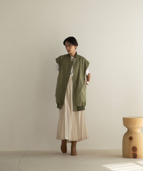 marjour（マージュール）の「MA-1 VEST（MA-1・レディース・カーキ・M）」の6枚目の写真