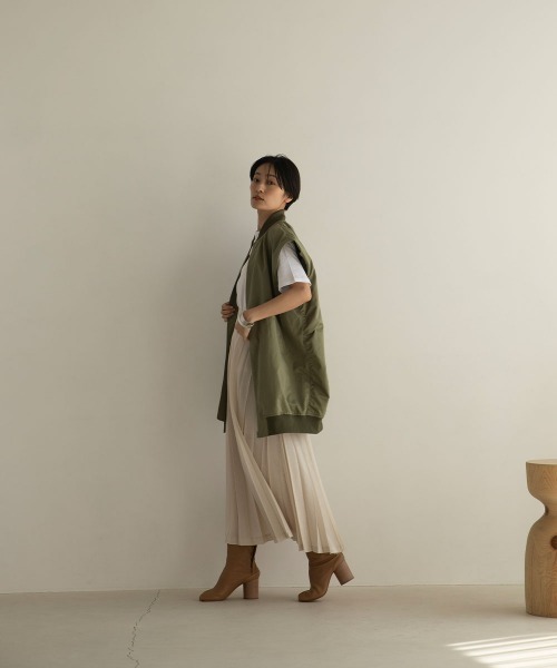 marjour（マージュール）の「MA-1 VEST（MA-1・レディース・カーキ・M）」の9枚目の写真