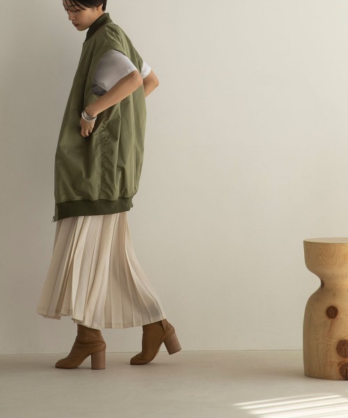marjour（マージュール）の「MA-1 VEST（MA-1・レディース・カーキ・M）」の10枚目の写真