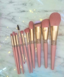 LAC-VERT | 【プロ仕様】シルクビジューポーチ付きメイクブラシ(メイクブラシ)