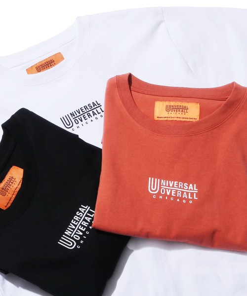 UNIVERSAL OVERALL(ユニバーサルオーバーオール)の「UNIVERSAL OVERALL/ユニバーサルオーバーオール UO LOGO 半袖ロゴTシャツ ショートスリーブT(Tシャツ/カットソー・メンズ・ホワイト/ブラック/レンガ・M/XL/L)」の2枚目の写真