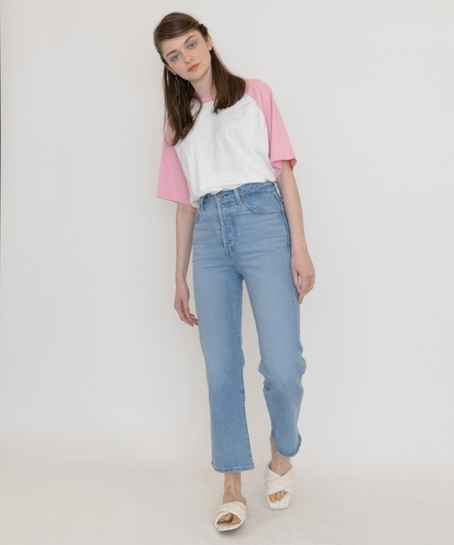 Levi's（リーバイス）の「RIBCAGE クロップ ブーツカット JAZZ AWAY（デニムパンツ・レディース・インディゴブルー・24inch/25inch/26inch/27inch/23inch/28inch）」の6枚目の写真