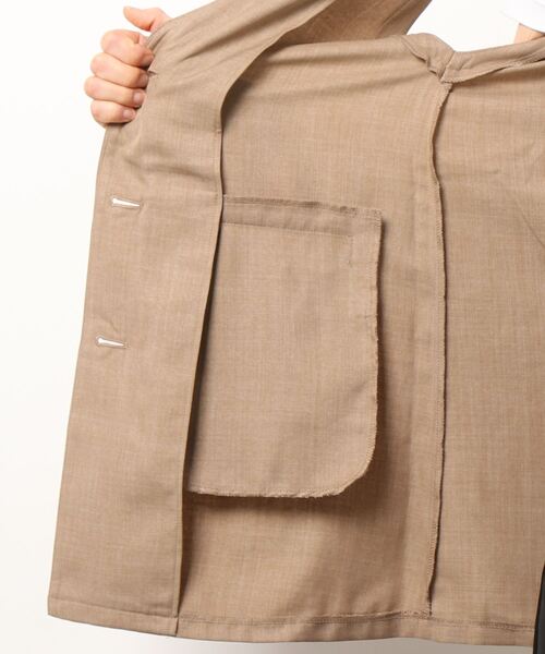 HONEYSUCKLE ROSE（ハニーサックルローズ）の「【HONEYSUCKLE ROSE】ノーカラージレ（その他トップス・レディース・ブラック/ベージュ・L）」の5枚目の写真