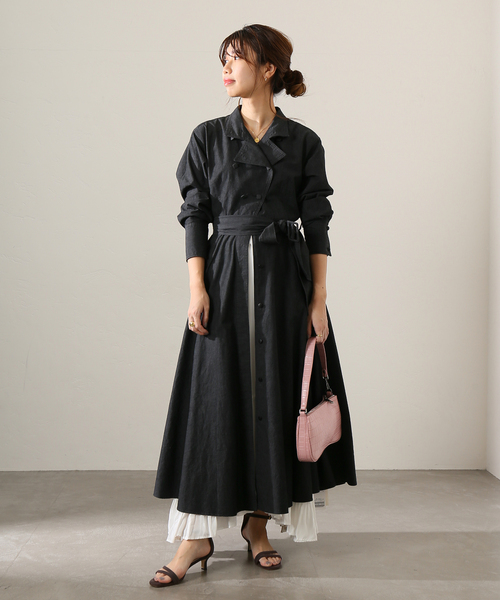 La TOTALITE(ラトータリテ)の「LaTotalite avec H デニムコートワンピ◆(ワンピース・レディース・ブラック/ネイビー・36/38)」の10枚目の写真
