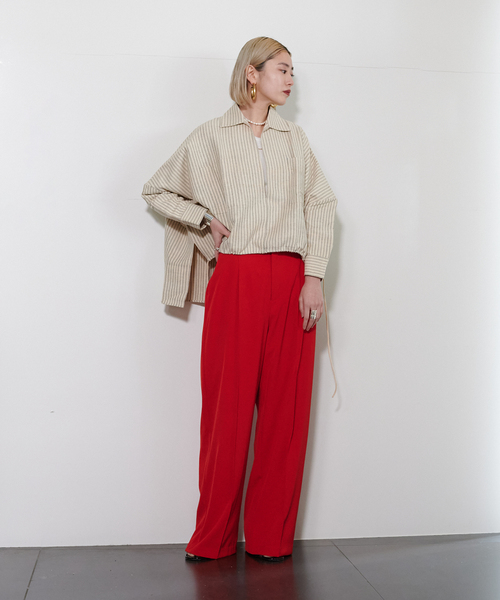 CITYSHOP(シティーショップ)の「PINTUCK WIDE パンツ 2(その他パンツ・レディース・アイボリー/ブラック/レッド・36/38)」の20枚目の写真