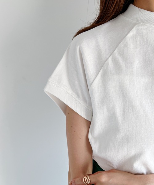 CLEA（クレア）の「モックネックフレンチTシャツ（Tシャツ/カットソー・レディース・ホワイト/ライトグレー/ブラック/ベージュ/その他1・FREE）」の9枚目の写真