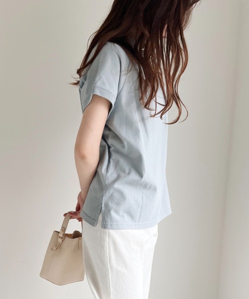 CLEA（クレア）の「モックネックフレンチTシャツ（Tシャツ/カットソー・レディース・ホワイト/ライトグレー/ブラック/ベージュ/その他1・FREE）」の17枚目の写真