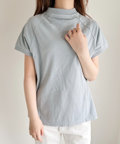 CLEA（クレア）の「モックネックフレンチTシャツ（Tシャツ/カットソー・レディース・ホワイト/ライトグレー/ブラック/ベージュ/その他1・FREE）」の19枚目の写真