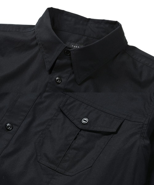 roshell（ロシェル）の「ストレッチブロードミリタリーシャツ（シャツ/ブラウス・メンズ・ホワイト/ブラック/ベージュ/ネイビー/カーキ・SMALL/MEDIUM/LARGE/X-LARGE）」の20枚目の写真