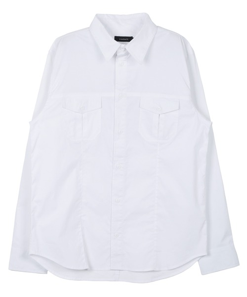 roshell（ロシェル）の「ストレッチブロードミリタリーシャツ（シャツ/ブラウス・メンズ・ホワイト/ブラック/ベージュ/ネイビー/カーキ・SMALL/MEDIUM/LARGE/X-LARGE）」の9枚目の写真