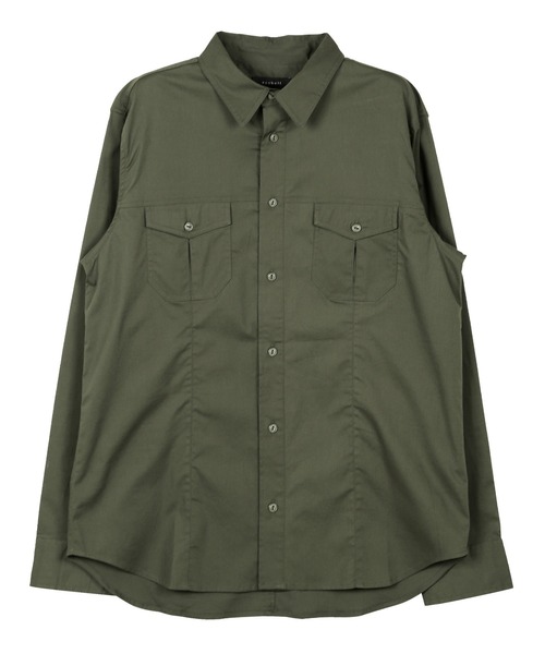 roshell（ロシェル）の「ストレッチブロードミリタリーシャツ（シャツ/ブラウス・メンズ・ホワイト/ブラック/ベージュ/ネイビー/カーキ・SMALL/MEDIUM/LARGE/X-LARGE）」の15枚目の写真