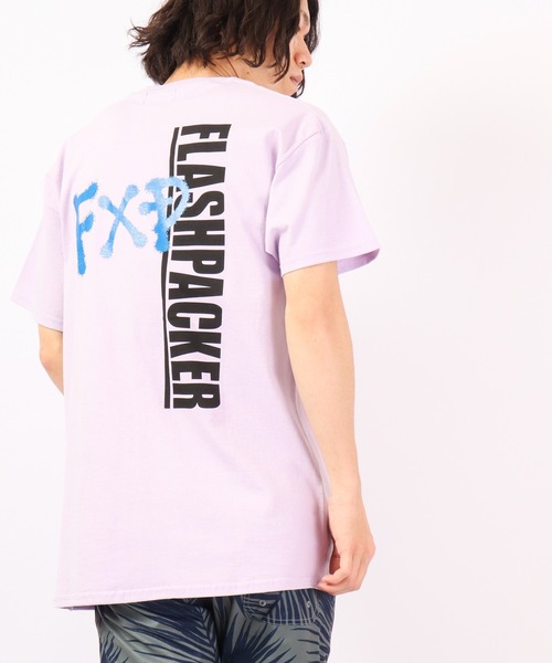 FLASH PACKER(フラッシュパッカー)の「FLASH PACKER 半袖Tシャツ(Tシャツ/カットソー・メンズ・ホワイト/パープル/ブラック・XL/M/L/S)」の5枚目の写真