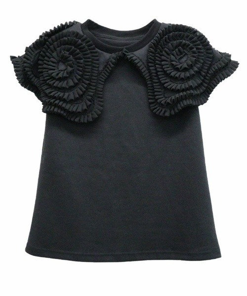 DONOBAN(ドノバン)の「フリルカラーノースリーブ(Tシャツ/カットソー・レディース・ホワイト/ブラック/ネイビー/グレー・FREE)」の6枚目の写真