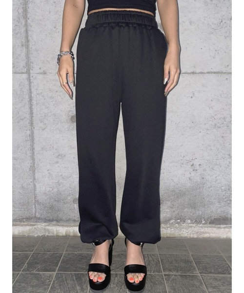 EGOIST（エゴイスト）の「サイドスリットジョガーパンツ（スウェットパンツ・レディース・ブラック/ホワイト・FREE）」の8枚目の写真