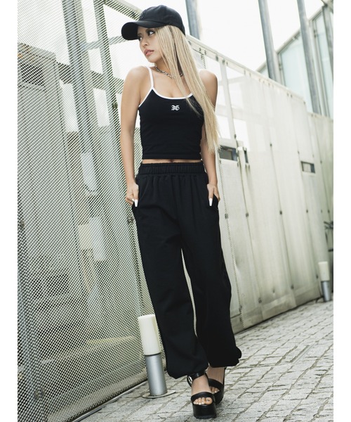 EGOIST（エゴイスト）の「サイドスリットジョガーパンツ（スウェットパンツ・レディース・ブラック/ホワイト・FREE）」の21枚目の写真