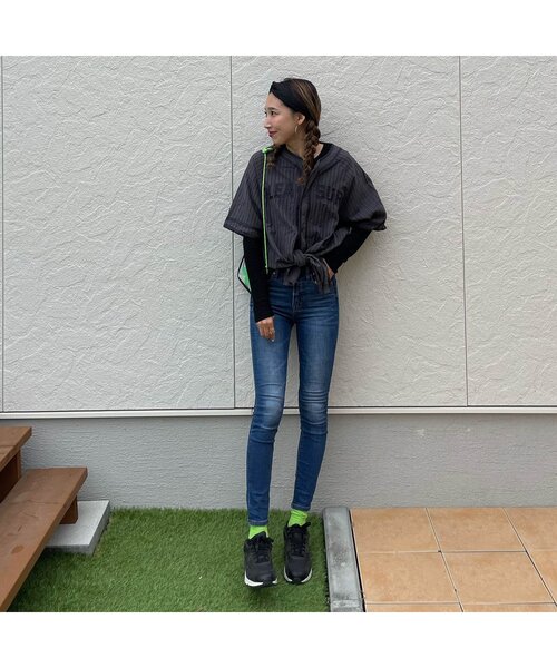 BREEZE by saori(ブリーズバイサオリ)の「WEB限定 ベースボールシャツ(大人) 【BREEZE by saori】(シャツ/ブラウス・レディース・ブラック/ベージュ・MEDIUM)」の6枚目の写真