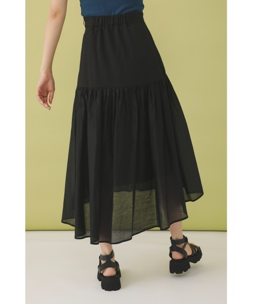SHEL'TTER ORIGINAL（シェルターオリジナル）の「ボリュームロングスカート（スカート・レディース・ライトグレー/ブラック・SMALL/MEDIUM）」の8枚目の写真