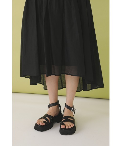 SHEL'TTER ORIGINAL（シェルターオリジナル）の「ボリュームロングスカート（スカート・レディース・ライトグレー/ブラック・SMALL/MEDIUM）」の10枚目の写真