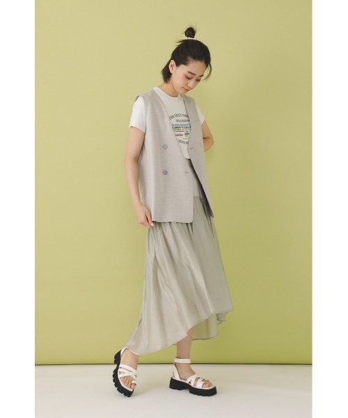 SHEL'TTER ORIGINAL（シェルターオリジナル）の「ボリュームロングスカート（スカート・レディース・ライトグレー/ブラック・SMALL/MEDIUM）」の11枚目の写真