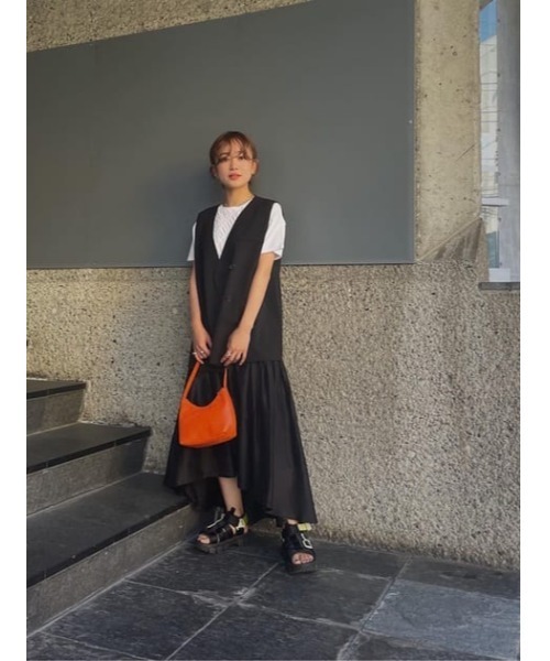 SHEL'TTER ORIGINAL（シェルターオリジナル）の「ボリュームロングスカート（スカート・レディース・ライトグレー/ブラック・SMALL/MEDIUM）」の3枚目の写真