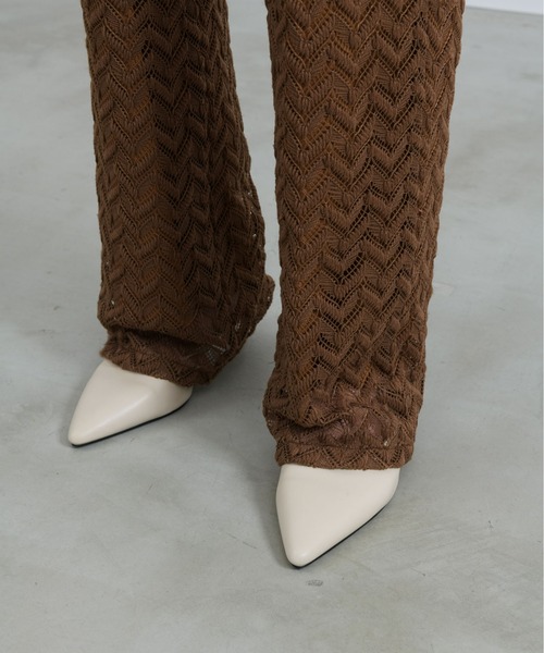 NEUNA(ヌナ)の「【トレンドのヘリンボーンを取り入れて。】ヘリンボーンレースレイヤードパンツ(その他パンツ・レディース・アイボリー/ブラウン・SMALL/MEDIUM/LARGE)」の20枚目の写真