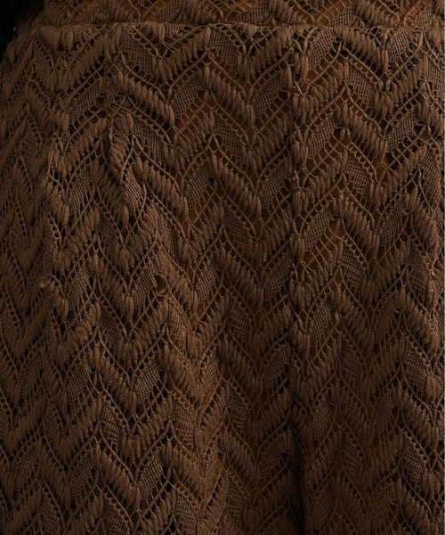 NEUNA(ヌナ)の「【トレンドのヘリンボーンを取り入れて。】ヘリンボーンレースレイヤードパンツ(その他パンツ・レディース・アイボリー/ブラウン・SMALL/MEDIUM/LARGE)」の22枚目の写真