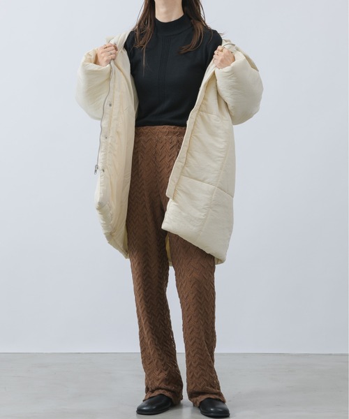 NEUNA(ヌナ)の「【トレンドのヘリンボーンを取り入れて。】ヘリンボーンレースレイヤードパンツ(その他パンツ・レディース・アイボリー/ブラウン・SMALL/MEDIUM/LARGE)」の18枚目の写真