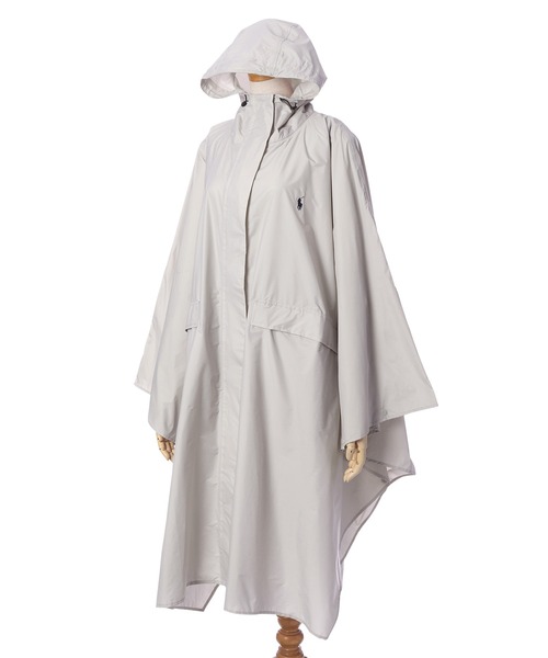 425 新品 POLO ポロ ラルフ ローレン レインポンチョ レインコート 灰 レインポンチョ ”ポケッタブル”（レインコート/ポンチョ）｜POLO RALPH