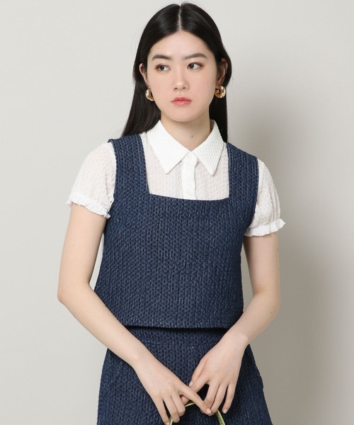 ALAND（エーランド）の「3.3Field Trip／デニムメッシュクロップタンク 2299885（タンクトップ・レディース・ライトブルー/ブルー・FREE）」の3枚目の写真