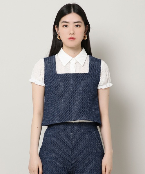 ALAND（エーランド）の「3.3Field Trip／デニムメッシュクロップタンク 2299885（タンクトップ・レディース・ライトブルー/ブルー・FREE）」の21枚目の写真