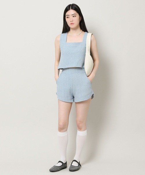 ALAND（エーランド）の「3.3Field Trip／デニムメッシュクロップタンク 2299885（タンクトップ・レディース・ライトブルー/ブルー・FREE）」の7枚目の写真