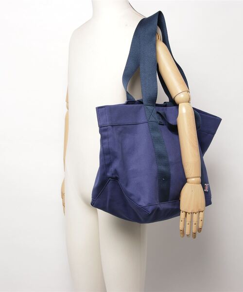 Le Pigeon Voyageur(ル ピジョン ヴォワイヤジュール)の「【Le Pigeon】LPB-007 COTTON CANVAS 2WAY TOTE コットンキャンバス2WAYトート(トートバッグ・レディース・ブラック/オフホワイト/ネイビー・FREE)」の6枚目の写真