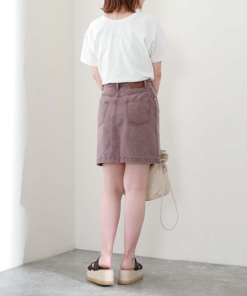 archives(アルシーヴ)の「カラーデニム台形ミニスカート(デニムスカート・レディース・ブラウン/ピンク/アイボリー・SMALL/MEDIUM)」の18枚目の写真