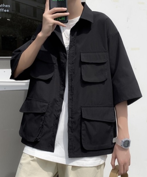 MGV(エムジーヴィー)の「4ポケットシンプルシャツ(シャツ/ブラウス・メンズ・ブラック/ベージュ/グリーン・MEDIUM/LARGE/X-LARGE)」の16枚目の写真