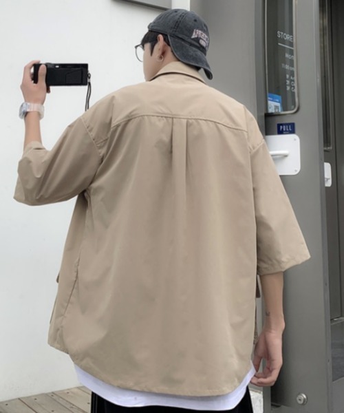 MGV(エムジーヴィー)の「4ポケットシンプルシャツ(シャツ/ブラウス・メンズ・ブラック/ベージュ/グリーン・MEDIUM/LARGE/X-LARGE)」の17枚目の写真