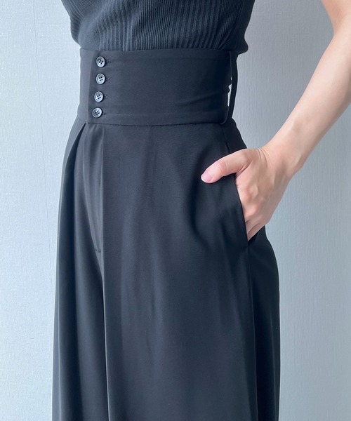 HARE（ハレ）の「ハイウエストスーパーワイドパンツ(HARE)（スラックス・レディース・ブラック/パープル・FREE）」の10枚目の写真