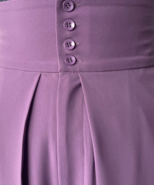 HARE（ハレ）の「ハイウエストスーパーワイドパンツ(HARE)（スラックス・レディース・ブラック/パープル・FREE）」の14枚目の写真