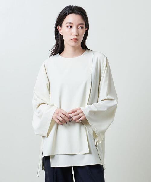 マルゥ／UVカット アシンメトリーレイヤードブラウス ホワイト 白 MARW UNITED ARROWS（マルゥ ユナイテッドアローズ）の「＜MARW
