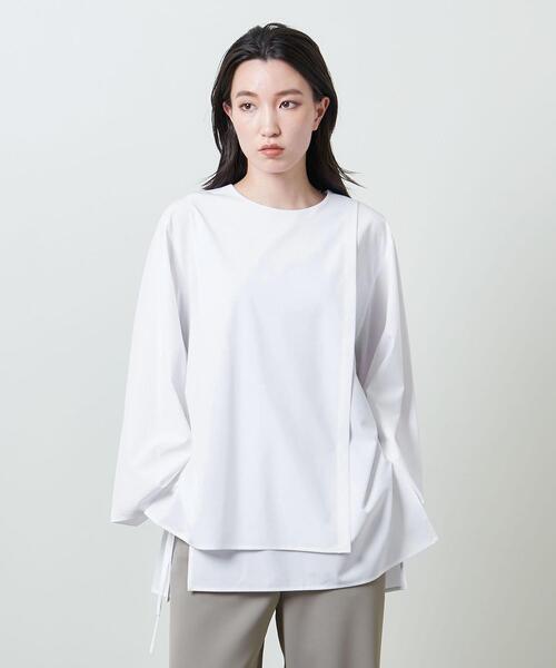 マルゥ／UVカット アシンメトリーレイヤードブラウス ホワイト 白 MARW UNITED ARROWS（マルゥ ユナイテッドアローズ）の「＜MARW