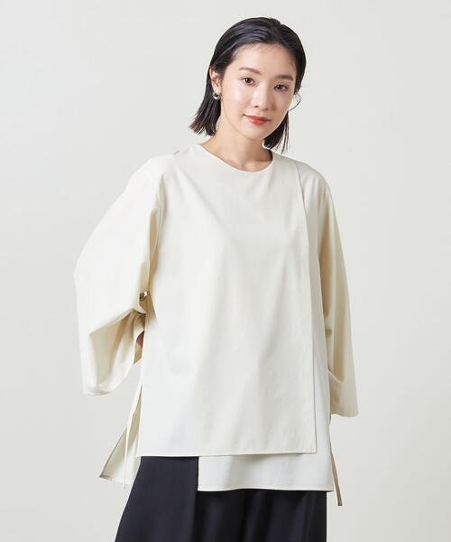 マルゥ／UVカット アシンメトリーレイヤードブラウス ホワイト 白 MARW UNITED ARROWS（マルゥ ユナイテッドアローズ）の「＜MARW